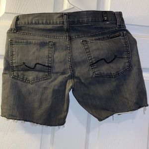 Sexy washed grey 7 for all mankind cut off shorts…Too small for me